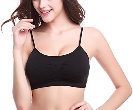 Black Hot Sexy Bralette Back Butterfly Everyday Spaghetti Non Padded Tank Top Bra For Women by Caratcube (CTC - BR - 2)