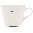 Keith Brymer Jones - Word Range - Standard Ceramic White Mug - Happy! (Lilac) - 350ml - Gift Boxed