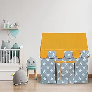 kokomelon Kids Play Tent Grey Star Yellow