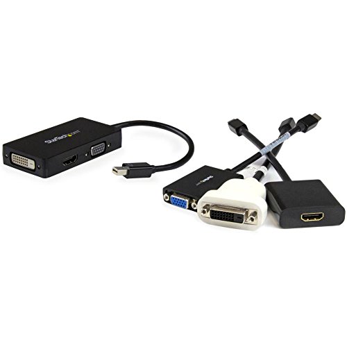 StarTech.com Mini DisplayPort auf HDMI / DVI / VGA Adapter – 3-in-1 mDP Konverter – 1920×1200/1080p – Reiseadapter - 5