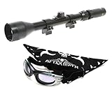 Visor Gamo. Mira telescópica 3-7x28 con zoom. Especial para tiro deportivo + Gafas antivaho + pañuelo cabeza Aftermatch