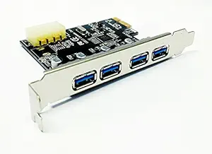 PremiumAV PCI Express Card with 5V 4-Pin Power Connector (Multicolor)