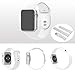 Produktbild Vandot Replacement Uhrenarmband Für Apple Watch 42 mm Original Wrist Band Sport Uhr Armband Accessories Universal Riemen Weich TPU Rubber Gummi Strap Fashion Zubehör mit Stainless Steel Buckle Stiftschließe Style Cozy,Classic Weiß (3 St. Armbänder für 2 Längen)
