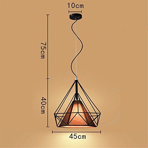 Preisvergleich Produktbild illumination KD Eisen Diamant Kronleuchter kreative Nordic Restaurant Wohnzimmer personalisierte Bar modernen minimalistischen einzigen Kopf, verstellbar braun hängenden Länge 750mm Durchmesser 450mm