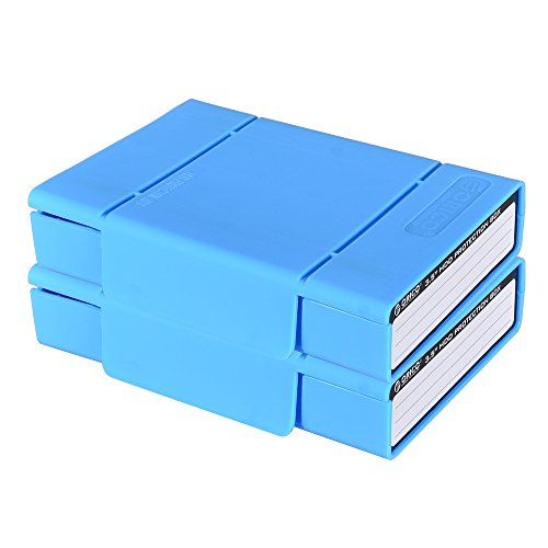 ORICO Festplatte Schutzhülle 2 Stücke 3,5 Zoll HDD Schutz Tasche Anti-Statik Case in Blau, PHP35