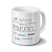 Produktbild Tasse mit Namen Pumuckl - Motiv Positive Eigenschaften - Namenstasse, Kaffeebecher, Mug, Becher, Kaffeetasse - Farbe Weiß