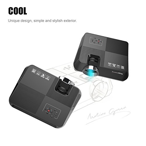 Beamer, BeamerKing Mini Projektor Home Entertainment Heimkino LED Beamer 2200 Lumens UnterstÃ¼tzt Full HD 1080P fÃ¼r PC Laptop PS4 XBOX Smartphone Android iPhone