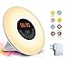Produktbild USB-Wecker Wake-Up Light Mit Sunrise/Sunset Simulator, Bunte Farbe LED Berühren Elektronische Uhr Nachtlicht Mit 6 Natürlichen Klingeltönen Und FM-Radio, 3 Adapter Optional,US