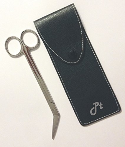 Pathfinder Technologies ® Professional Extra Long Handled Stainless Steel Toe Nail Scissors (Angled) - Chiropody Podiatry