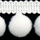 1M FRANGIA DI ASSETTO POM POM BOBBLE - TAGLIA MEDIA 10mm 20 colori