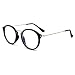 Produktbild Skitic Retro Rund Brillen Nerdbrille Transparent Gläser Damen / Herren Brillen (Sand Schwarz)
