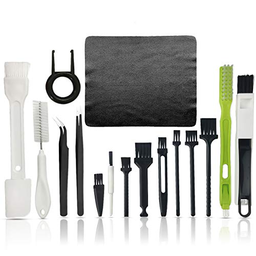 Brosse de nettoyage 16 en 1 en plastique antistatique pour clavier de voiture