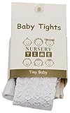 New Baby Girls Nursery Time Newborn - 24 Months Hearts Everyday Tights (UK 3-6 Months, White) 1050