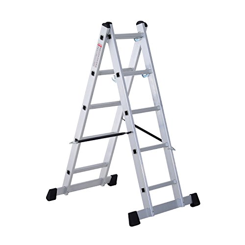 Homcom® 3 in 1 Alu Arbeitsgerüst Leitergerüst Kleingerüst Leiter Gerüst Mehrzweckleiter - 8