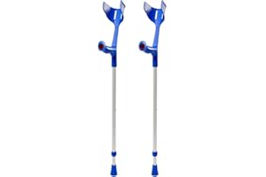 REBOTEC pulox - Magic-Soft - forearm crutch with soft-grip - max. 130 kg - pair (2 pcs) - blue