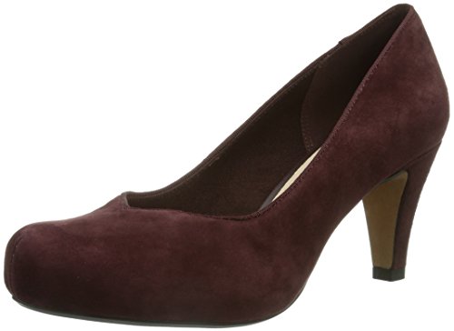 Clarks Chorus Voice, Women Court Shoes, Black (Ox Blood Suede), 4 UK (37 EU)