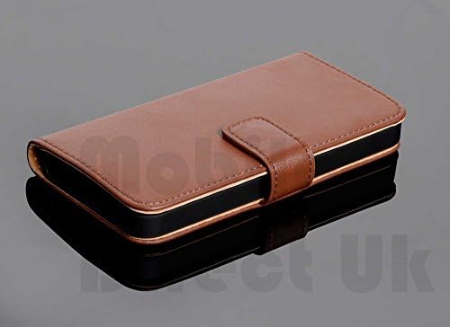 MobileConnect4u® Samsung Galaxy Note 4 Phone Genuine Leather Wallet Flip/Stand Cover Case