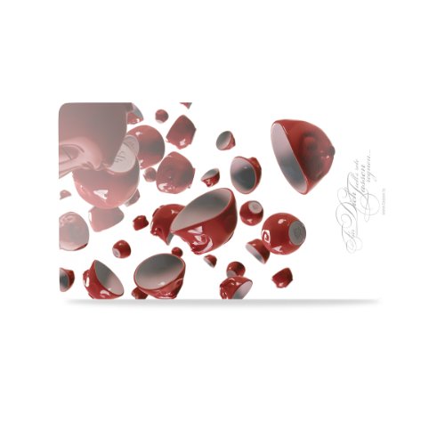 FiftyEight T040109 Schnittenbrettchen Lass es rote Tassen regnen, 23 x 14 cm