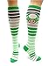 Produktbild Super Mario Bros. Strümpfe / Kniestrümpfe / Socken: 1-Up Pilz Mushroom Stripes (Weiß/Grün Gestreift)