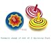 Spinning Tops - Set of 3 various designs wooden 'Mini Spinners'