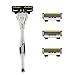 SHAVE-LAB - FIRE - Manual Razor with 4x Razor Blades (P.6 - 6 blades - for men, white)