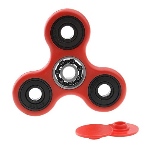ZMVA Prime Fidget Spinner Tri Fidget Hand Finger Toy Stress Reducer High Speed Ceramic Bearing Fidget Toy Perfect For ADD / ADHD / Anxiety and Autism Adult Children Office Desk Gadget (Red)