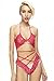 Fashion Polyester Lace Lingerie-Dress Set Sleepwear Hotpink Color One Size Hot Underwear New
