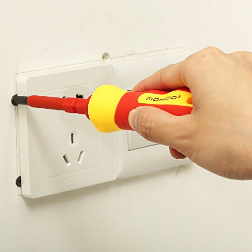 Schraubendreher MOHOO® Schraubendreher Set Schraubendrehersatz 7-tlg Elektrischer Isolationsschutz CR-V-Stahl mit Wärmebehandlung Präzisions Professionelle Portable Hardware- tools - 4