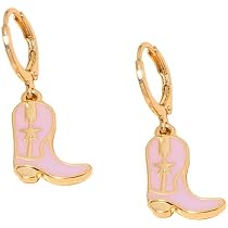 GAROZATION Orecchini Pendenti A Stivale Cowboy In Lega, Set Da 2 Paia Rosa E Bianco, Leggeri E Comodi Per Uso Quotidiano E Feste Western