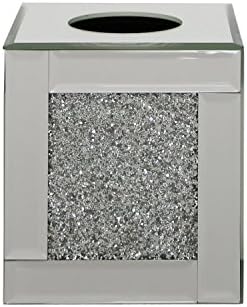 Value Fabiana Small Modern Mirror Cube Tissue Paper Box Cover Holder Dispenser