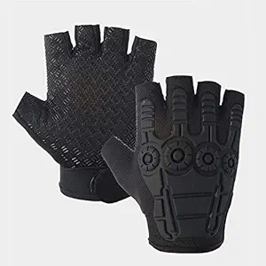 PulGos Bike Gloves/Outdoor Gloves/Racing Gloves for Men & Women_(Black)