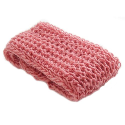 Imixcity Child Scarf Solid Knitted Soft (Pink)