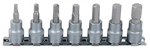 KS Tools 9111544 1/4" Bit-Stecknuss-Satz Innensechskant, 7-teilig, 2,5-8 mm