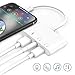 Produktbild 3.5mm Kopfhörer Jack Adapter, Flyhana 3-in-1 AUX Kopfhörerbuchse Adapter Konverter mit Musik Audio Splitter spielen Ladekabel Ladegerät-Anschluss für Phone X /7/7 Plus /8/8 Plus,Weiß