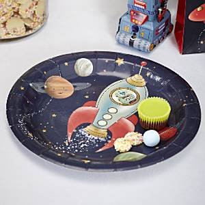 Partyset für 8 Kinder, ** NEU ** ┃ Rakete ┃Weltraum ┃ Weltall┃Teller ┃ Becher ┃ Servietten ┃Mitgebselset ┃Flummi ┃Metoriten Kaugummi ┃Space - 4