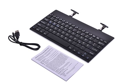 Supremery Bluetooth Tastatur Keyboard mit eingebauter Standfunktion (schnurlos) für MAC OS, Windows 10/ 8/ 7, IOS 9 / 8, Android (QWERTZ, deutsches Tastaturlayout) - 8