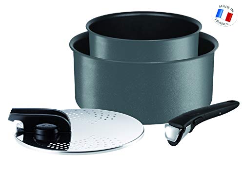 Tefal L6589502 Set de casseroles - Ingenio 5 Performance Gris 4 Pièces Casseroles - Tous feux dont induction