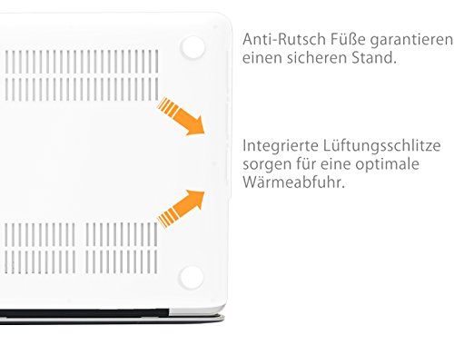 MyGadget MacBook Pro Retina 15 Zoll *Gummi* Case – Model Anfang ´13 – Mitte ´16 (A1398) Plastik Mac Hülle Schutzhülle Hartschale Cover (Weiss) - 3