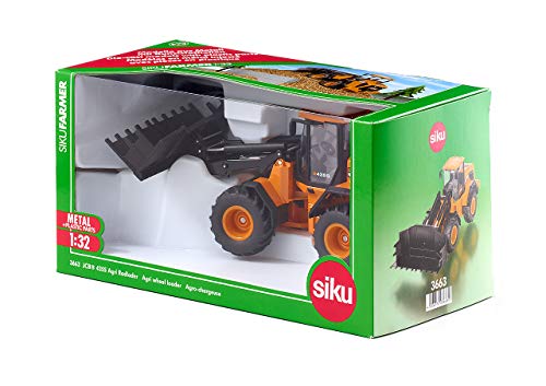 SIKU 3663, JCB 435S Agri Radlader, 1:32, Metall/Kunststoff, Orange, Frontladerwechselsystem - 8
