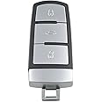 WANGCL Remote Key, 3-Button Remote Key Fob 433Mhz ID48 W/Uncut Cutter for Magotan Passat CC 3C0959752BA