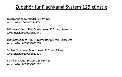 Übergangsstück Flachkanal auf Rund System 125 günstig - 4