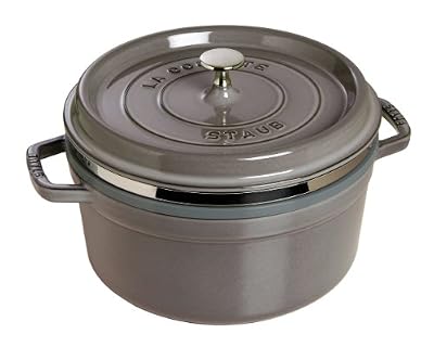 Staub 1133818 Cocotte Ronde avec Cuit-Vapeur Gris Graphite 26 cm