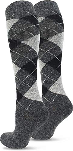 normani 3 Paar Warme Wollkniestrümpfe mit Alpaka- und Schafwolle - Kniestrümpfe für Damen und Herren Größe 43/46