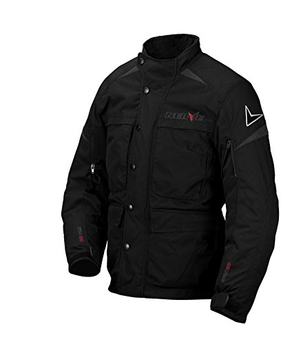 Nerve Touring Chaqueta de Moto Bout, Negro, XL