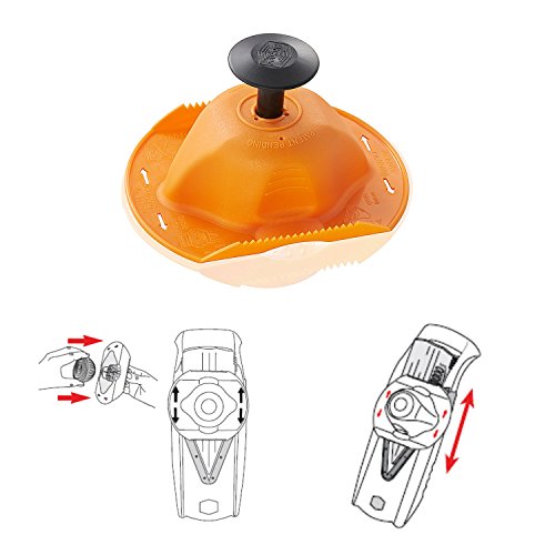 Börner original Sicherheitsfruchthalter für Hobel und Reibe (orange/schwarz FH29003) - 2