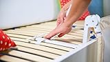 roba Bettschutzgitter „Klipp-Klapp“, klappbarer Rausfallschutz für Kinder; aus Metall, Kunststoff und strapazierfähigem Polyestercanvas-Material in Beige, verschiedene Größen - 8