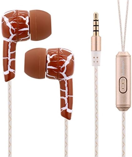 Hoostars Ear Earphones, Headphones, Earbuds with Microphone, High Quality Stereo Audio Sound With Strong Bass for Smart Phones/Tablets/Laptop PCs/Mac/MP4/For PS4 (brown)