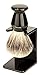 Edwin Jagger Best Badger Hair Shaving Brush with Drip Stand - Medium, Imitation Ebony