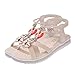 Produktbild Sandalen Damen,Binggong Sommer Sandalen Schuhe Peep-Toe Low Schuhe Römersandalen Damen Flip Flops Elegant Badeschuhe Mode Hausschuhe Stilvoll Strandschuhe Sportschuhe (Beige, 39)