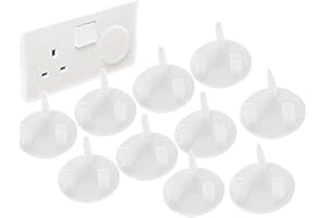 DECK INN Pack of 20 Baby Home Safety Covers UK Plug Socket Covers Child Proof White Plastic Socket Covers Electrical Outlet Socket Protectors Perfect for Children Safety at Home and School